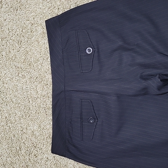 Banana Republic Ryan Fit Black Pinstriped Slacks - Picture 6 of 7